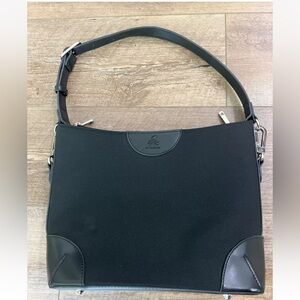 Joy Mangano Women's Expandable Drop Handbag Tote Black Expands to 15" High